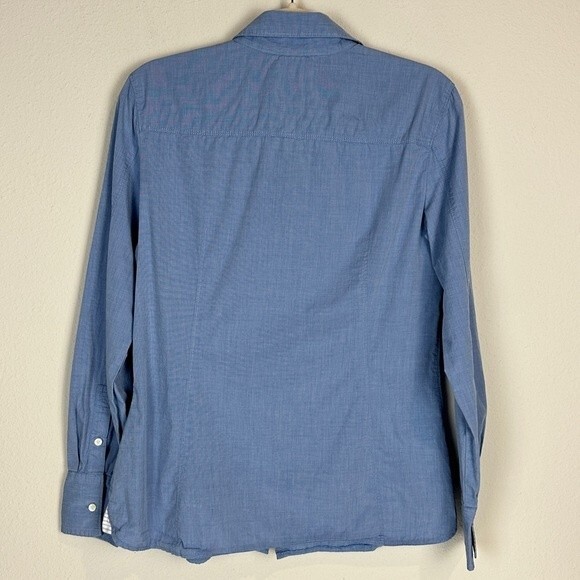 Esprit Blue Button Up Collared Shirt 10 - Picture 3 of 8
